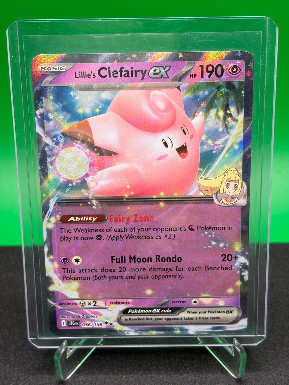 Pokemon Lillie's Clefairy ex Trading Card